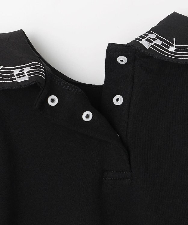 ANY KIDS 音符ブラウス ブラック