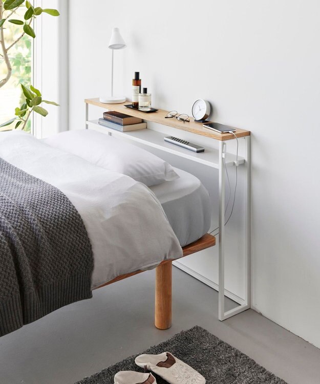 tower 棚板が動く後付けヘッドボード タワー ホワイト ホワイト