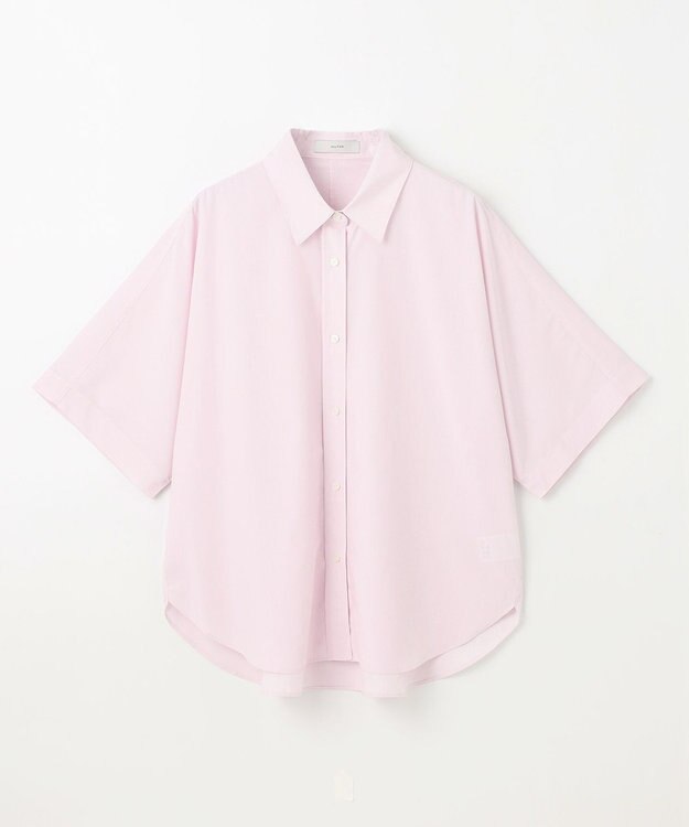 ANY 【接触冷感/UVカット/抗菌防臭/速乾】エニィファンクション半袖シャツブラウス ピンクストライプ