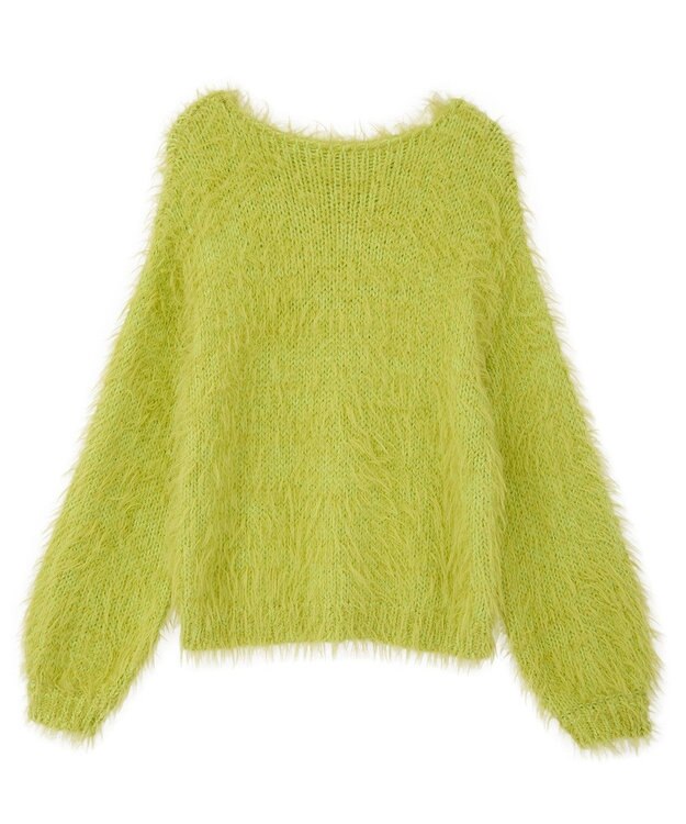 YECCA VECCA フェザーMIXロービングニット Lime Green
