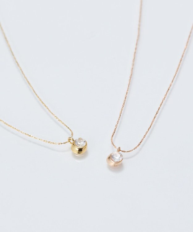 Phoebe 【金属アレルギー対応】スパークルドットビジューネックレス/ニッケルフリー ゴールド ゴールド