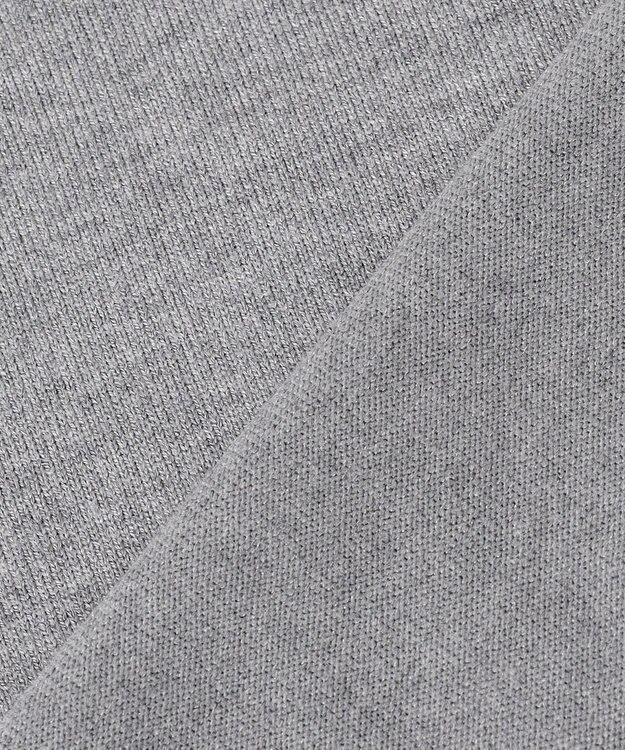 UNFILO フリルトリミング ニット グレー×エクリュ