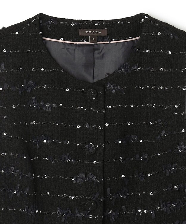 TOCCA 【八木アリサさん着用】【消臭】FLOWER HIDE AND SEEK ジレ ブラック系