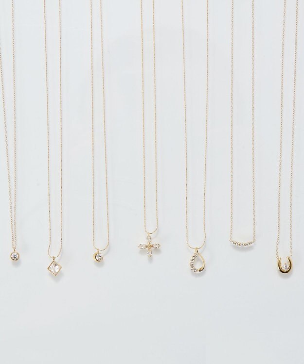 Phoebe 【金属アレルギー対応】スパークルドットビジューネックレス/ニッケルフリー ゴールド ゴールド