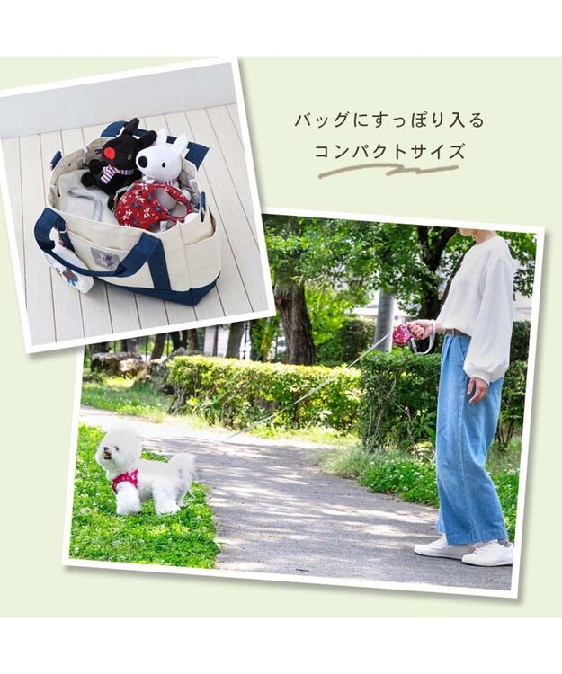 PET PARADISE リサとガスパール 伸縮リード 《パリ柄》 レッド