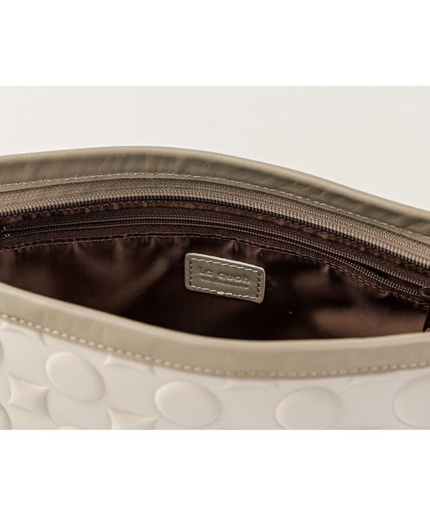 MIYABIYA 【撥水加工】La quoh with kirakaracho 南蛮七宝エンボスボンディング ショルダー 月白(グレージュ)