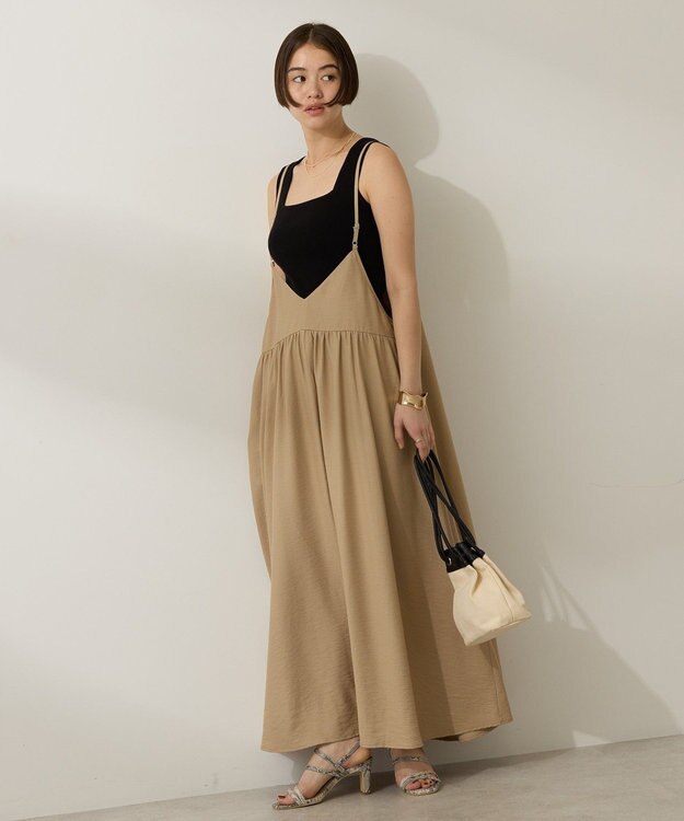 AMERICAN HOLIC 前後２ＷＡＹキャミワンピース Mocha