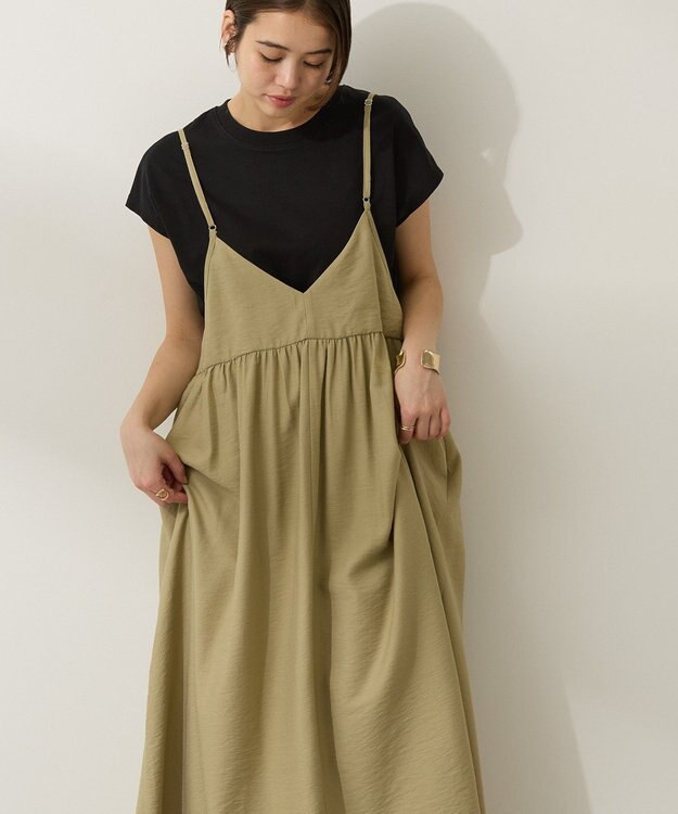 AMERICAN HOLIC 前後２ＷＡＹキャミワンピース Khaki