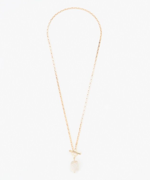 自由区 ストーンスクエアマンテル ネックレス ゴールド系