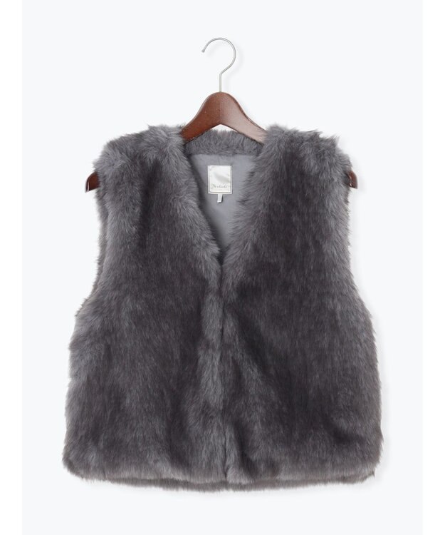 Te chichi ショートファーベスト グレー