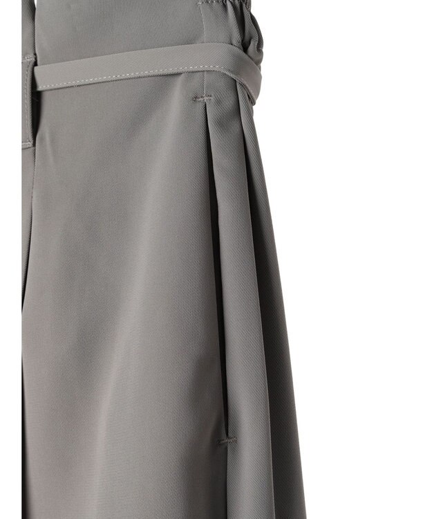 Green Parks きれいシルエットパンツ（ベルト付きとろみワイド） Gray
