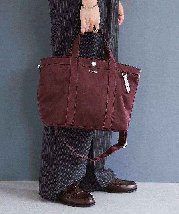 TOPKAPI 【Breath TOPKAPI】CHILLGO 保冷バッグ付き ショルダー付き ナイロン トートバッグ M / 撥水 ボルドー