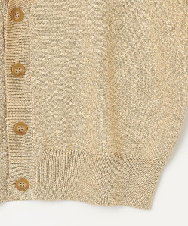 NAVE 【Nave・洗える】ラメニット カーディガン ゴールド系