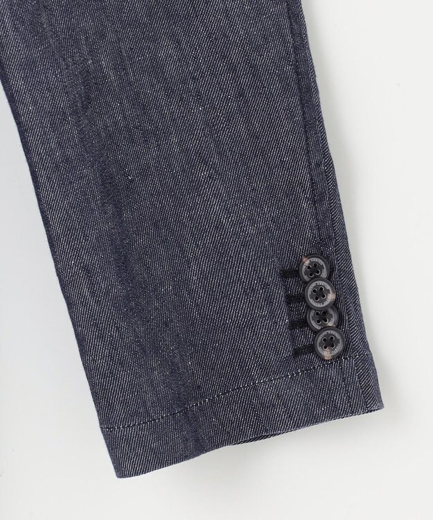 JOSEPH ABBOUD 【JAPANファブリック/セットアップ/清涼】LINEN DENIM ジャケット ネイビー系