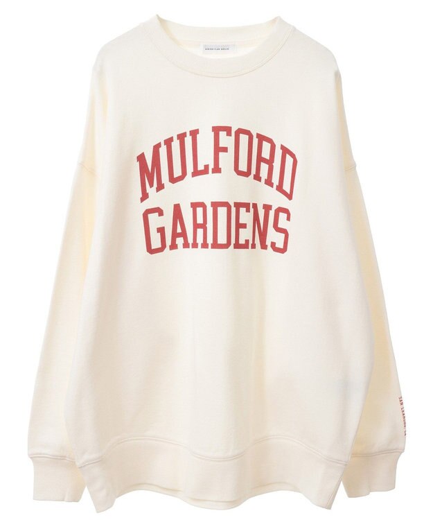 AMERICAN HOLIC カレッジロゴ裏毛プルオーバー Off White