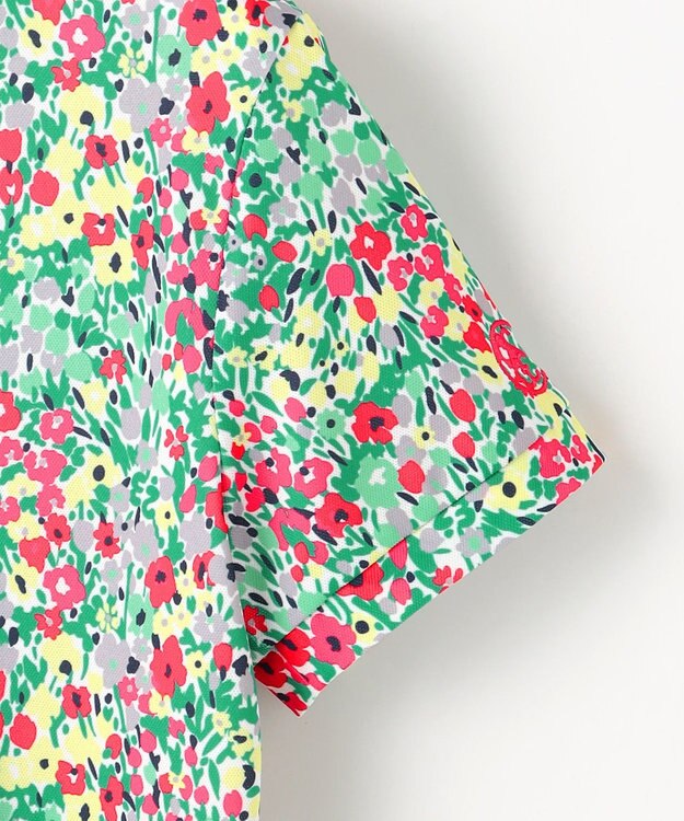 23区GOLF 【WOMEN】総柄フラワープリント ポロシャツ グリーン系5