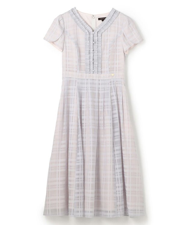 TOCCA 【星風まどかさん着用】FLOATING CHECK ドレス グレー系5