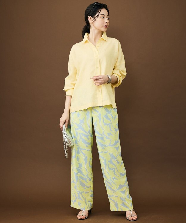 自由区 L トルコリネン シャツ クリーム