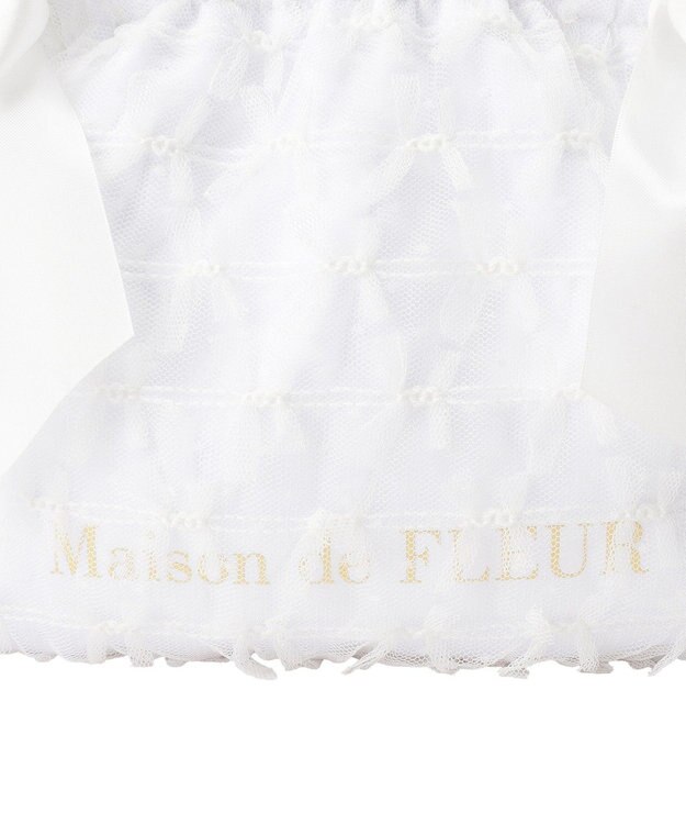 Maison de FLEUR レースダブルリボン２Ｗａｙトートバッグ Off White