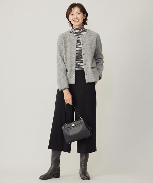 J.PRESS LADIES 【WEB限定カラーあり・2way・セットアイテム】ノーブルショルダー バッグ ブラック系