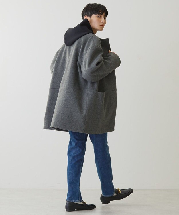 AMERICAN HOLIC リサイクル中空糸ノーカラーコート Gray Mixture