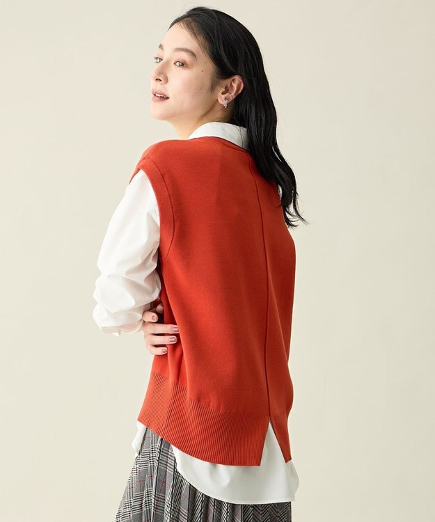 ANY フレンチスリーブニット オレンジ