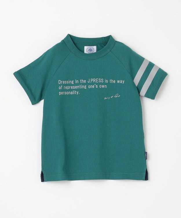 J.PRESS KIDS 【110-130cm】ラグランＴシャツ グリーン系