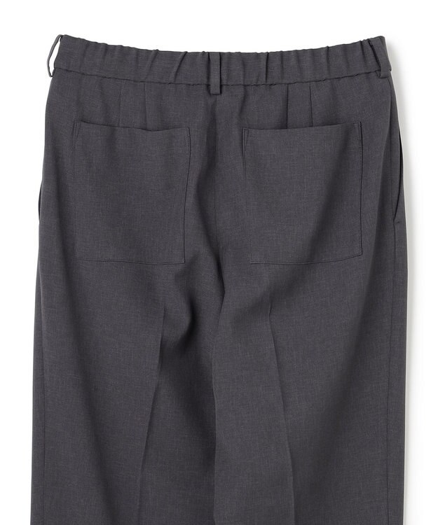 UNFILO MENS 【ストレッチ/イージーケア】WOOL TOUCH 機能美パンツ ワイド チャコール