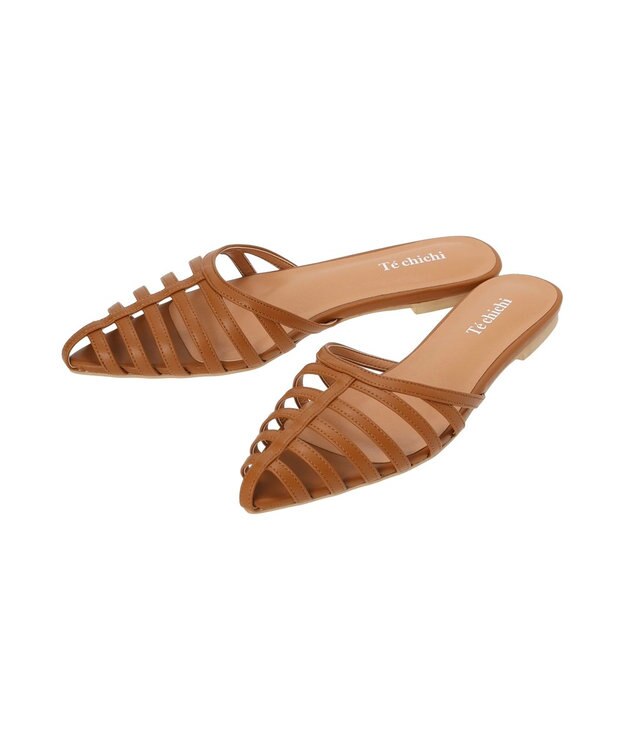 Te chichi ポインテッドフラットミュール《2026 SUMMER LOOK item》 ブラウン