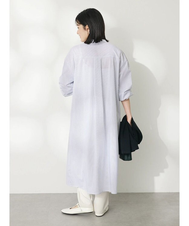 CRAFT STANDARD BOUTIQUE 【洗える】ニットベスト+シャツワンピース-SET Black