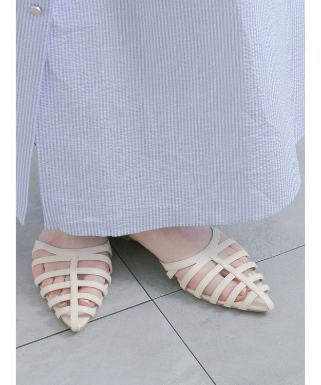 Te chichi ポインテッドフラットミュール《2026 SUMMER LOOK item》 オフホワイト