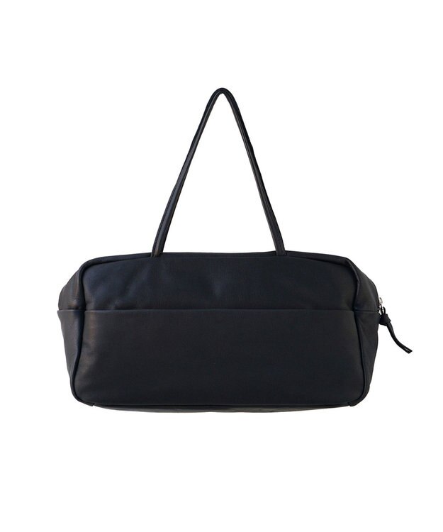 FOLNA RD ソフトレザースクエアボストンバッグ ブラック