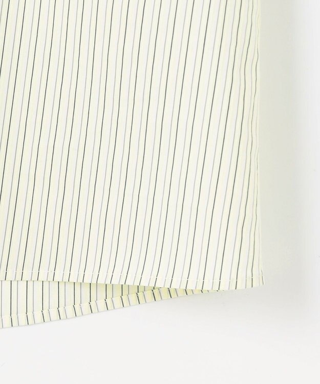 J.PRESS LADIES L 【洗える】BEZ VEGA バンドカラー ブラウス イエロー×ネイビー系