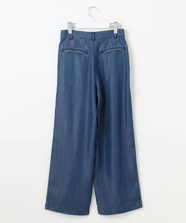 自由区 L 【カタログ掲載・洗える】テンセルデニムワイド パンツ インディゴ