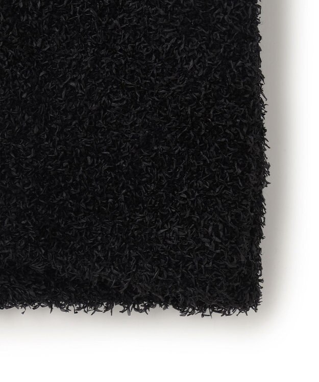 ICB L 【洗える】ペーパーモールブレンド ニットジャケット ブラック系