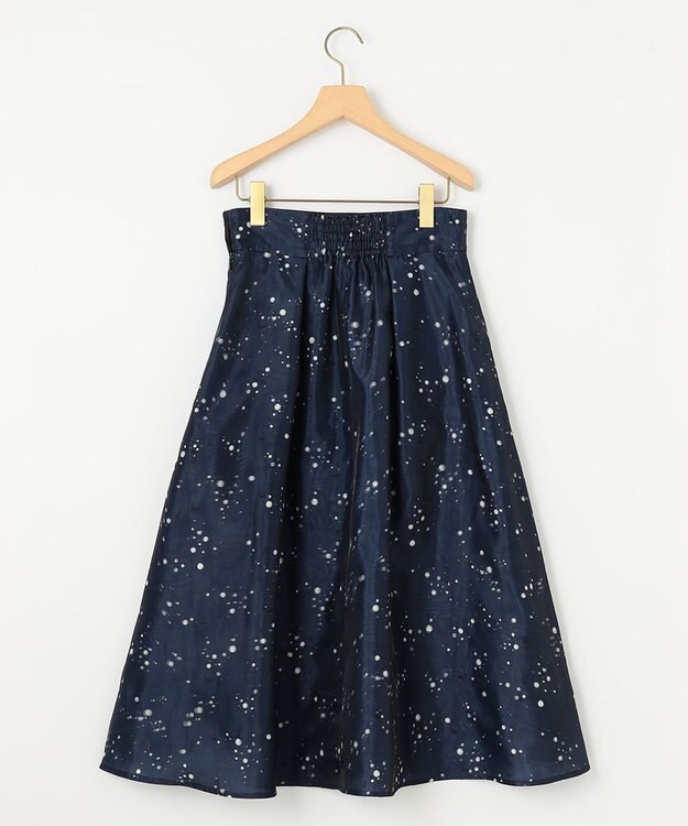 組曲 スターリットプリント タックフレアスカート ネイビー系5