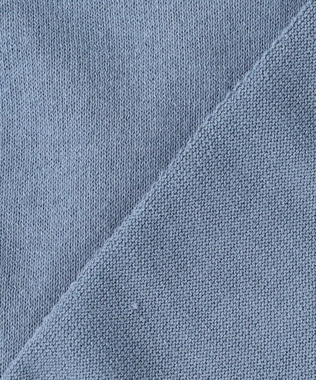 GOTAIRIKU 【和紙＆綿 】二ット スキッパーポロシャツ ダルブルー系