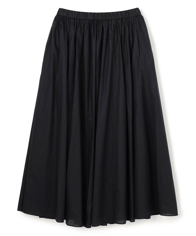 UNFILO コットンローン ボリュームスカート ブラック