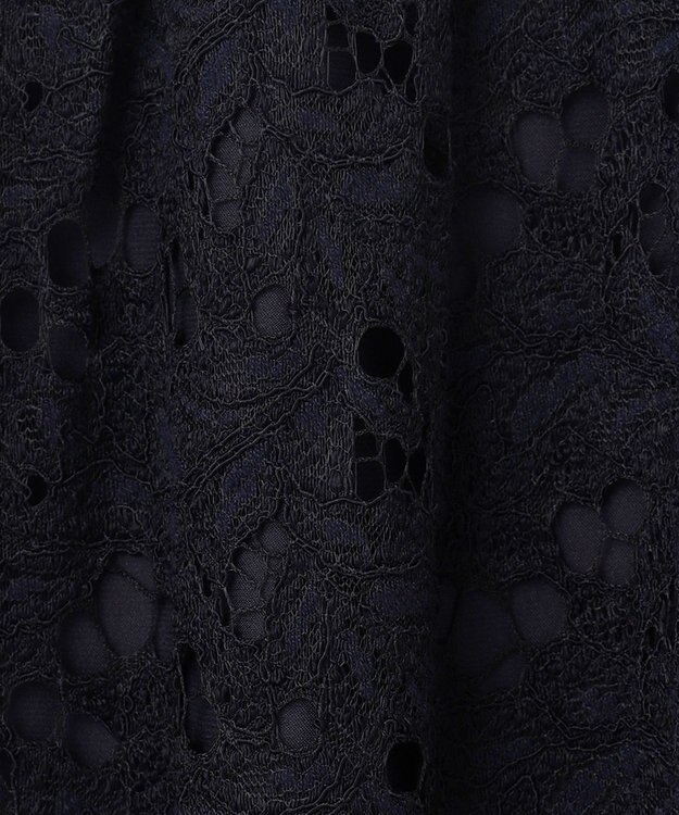 自由区 【セットアップ対応・洗える・XSサイズあり】レースコンビ スカート ネイビー系