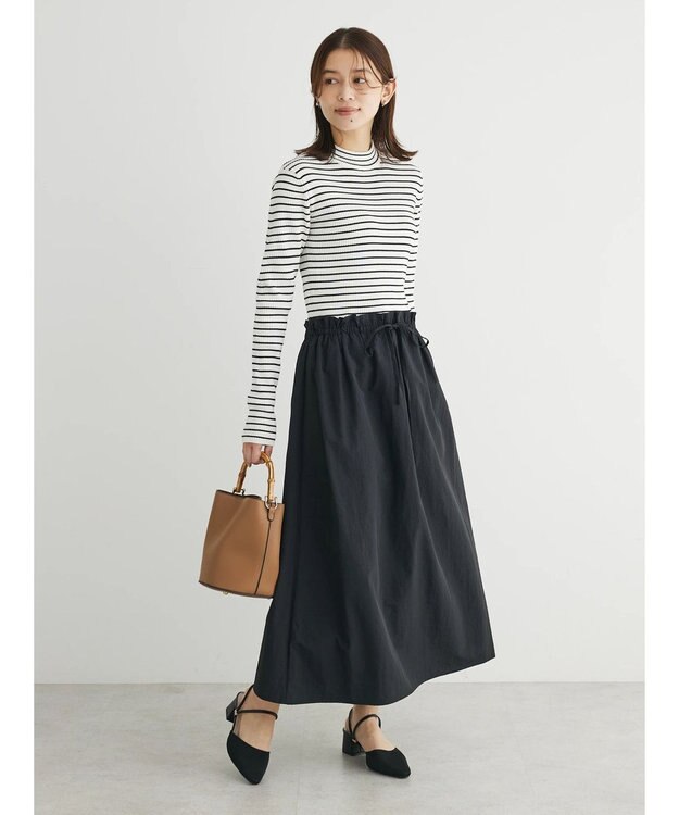 Green Parks ドッキングニットワンピース Black