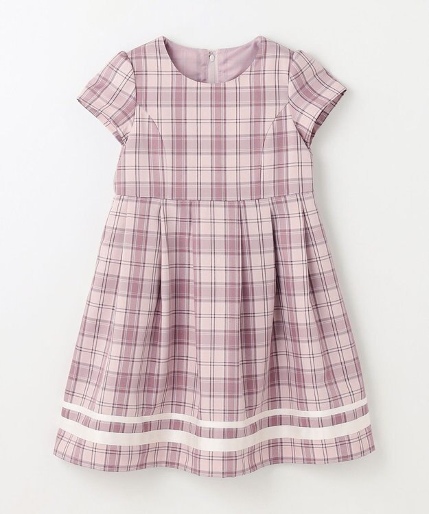 ANY KIDS 【2点セット】セーラージャケット+チェックワンピース ピンクベージュ