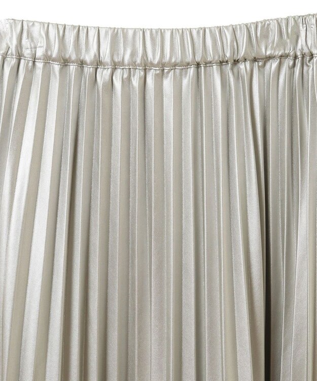 AMERICAN HOLIC フェイクレザープリーツスカート Silver