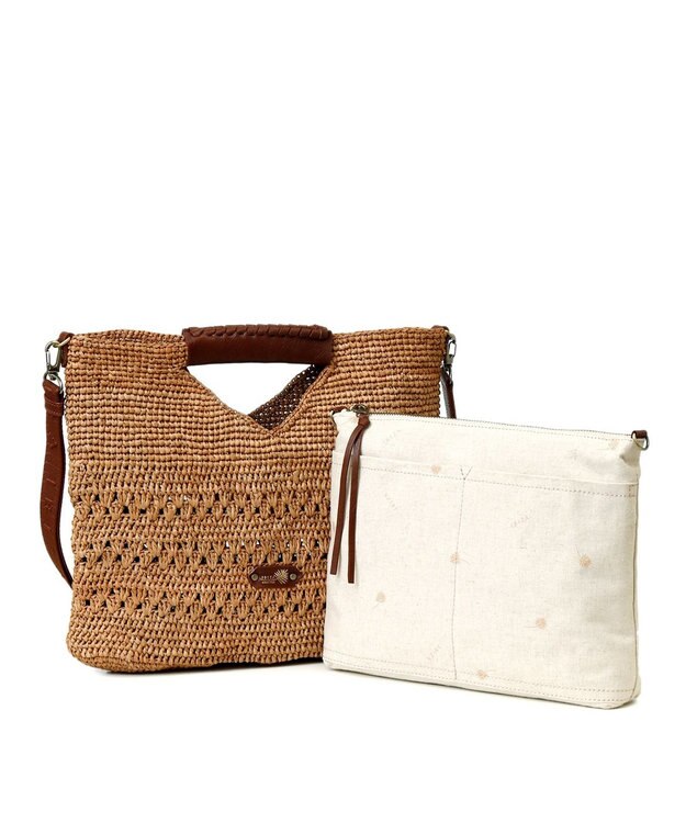 IBIZA ラフィア　2WAYバッグ エメラルドグリーン