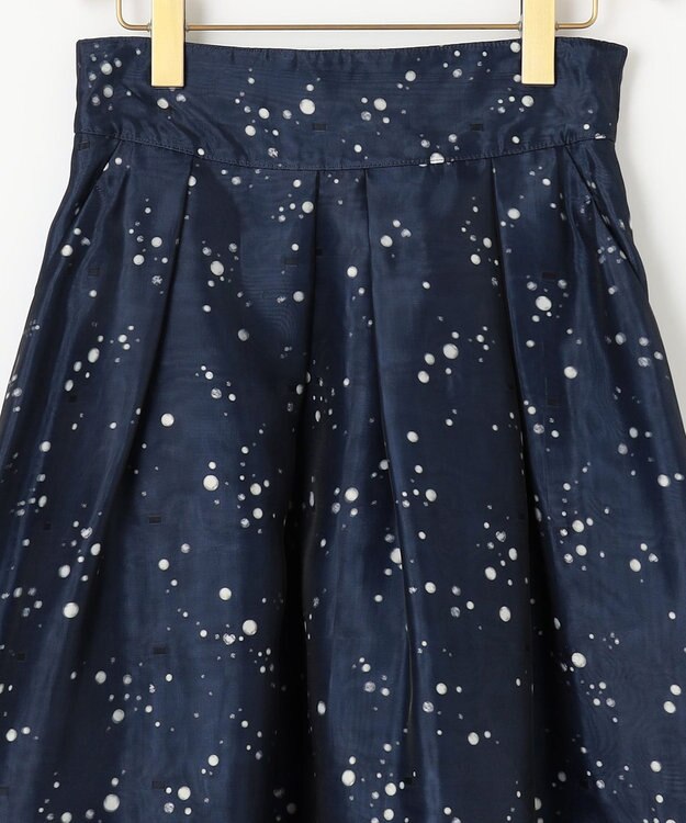 組曲 スターリットプリント タックフレアスカート ネイビー系5