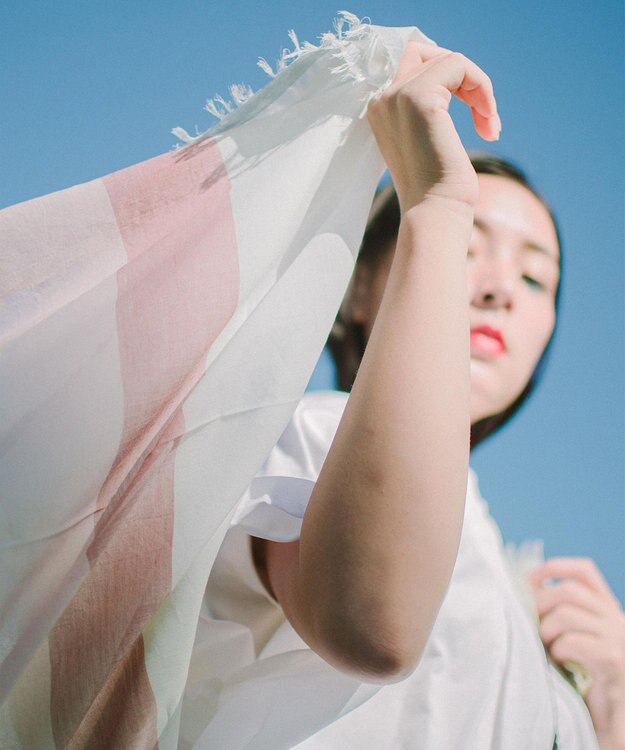 POLS 播州織 極細コットンストール ベージュ