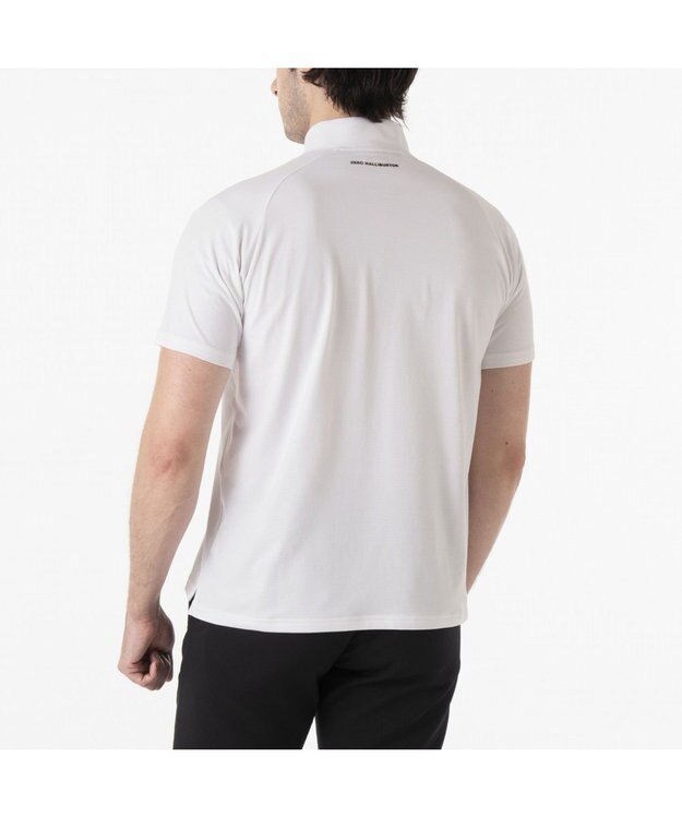 ZERO HALLIBURTON 【吸水速乾・UVケア】 ダブルリブ着心地ジッパーモックネックTシャツ ZHG-M5S7d 82955 ホワイト