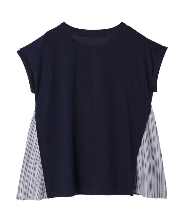 Green Parks 脇プリーツドッキングチュニック Navy