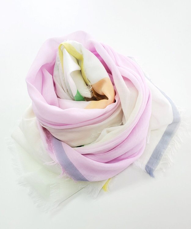 POLS 播州織 極細コットンストール ピンク