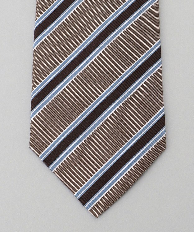 GOTAIRIKU Fermo Fossati_レジメンタル ネクタイ ダークブラウン系1