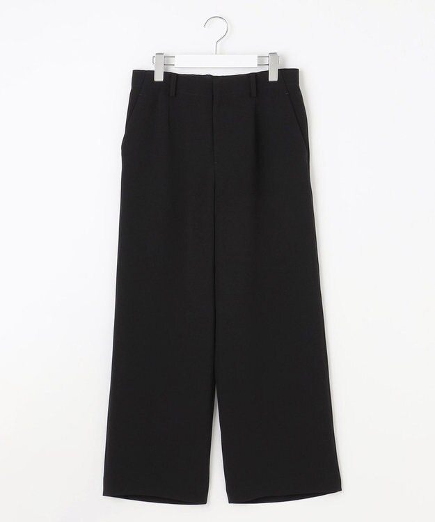 J.PRESS LADIES L 【WEB限定カラーあり・洗える】セラテリーダブルクロス セミワイド パンツ ブラック系